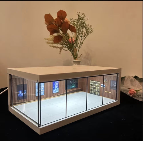 Garaż w skali 1:64 z podświetleniem LED