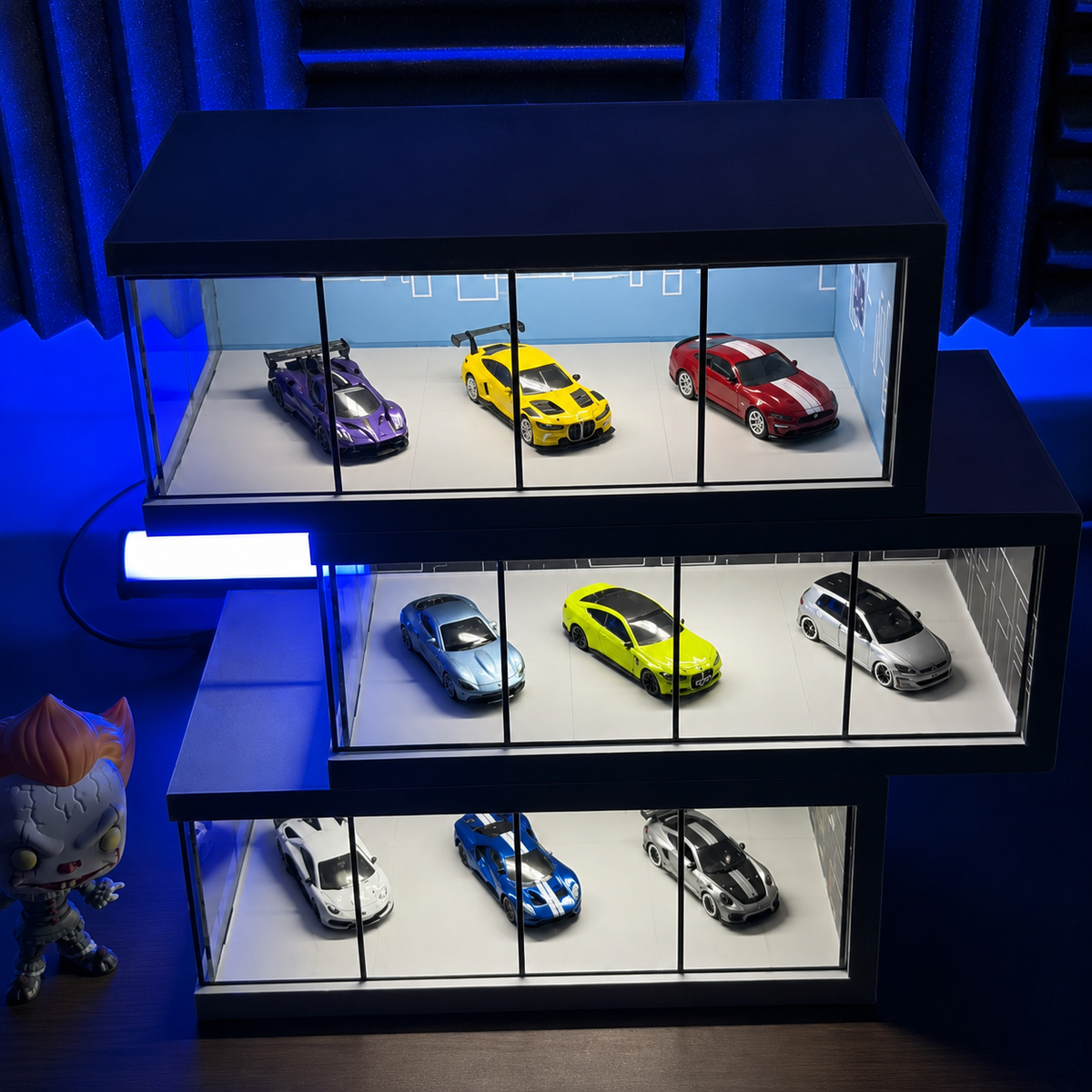 Garaż w skali 1:64 z podświetleniem LED